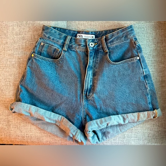 ZARA jeans shorts high waisted - Picture 1 of 4